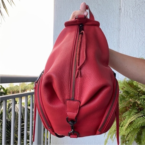 Rebecca Minkoff Red Leather Julian Backpack Bag Purse main image 4
